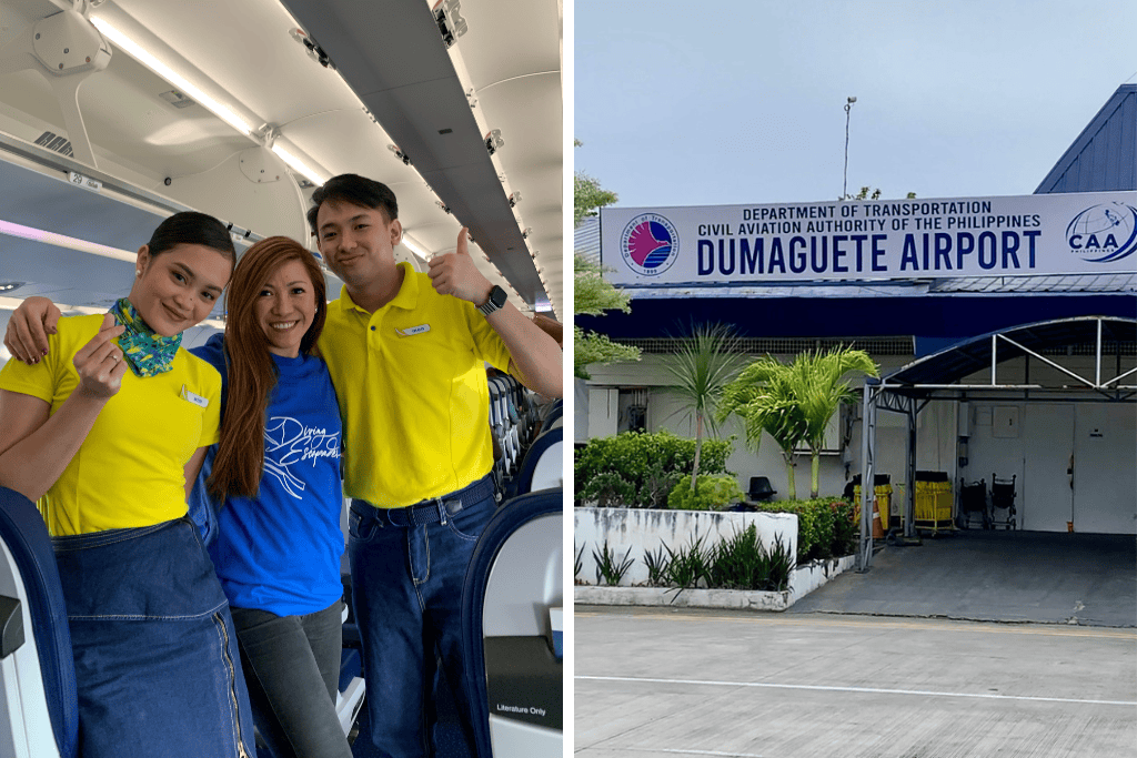 Flying to Dumaguete Airport to do some diving in Dauin