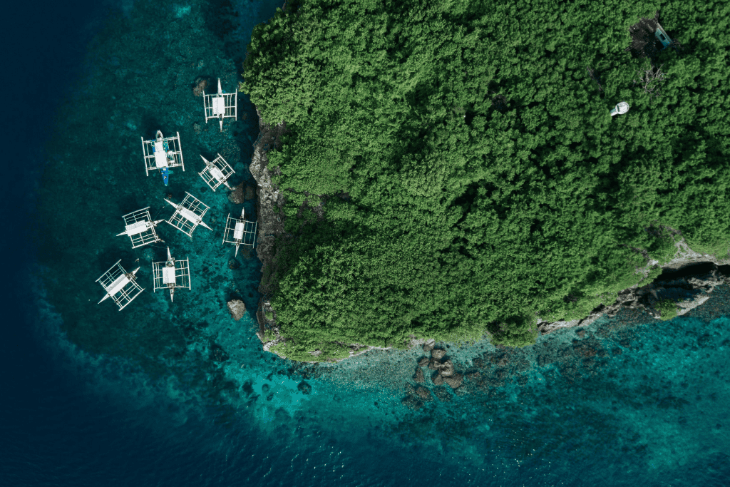 Pescador Island in Moalboal, Philippines view from above