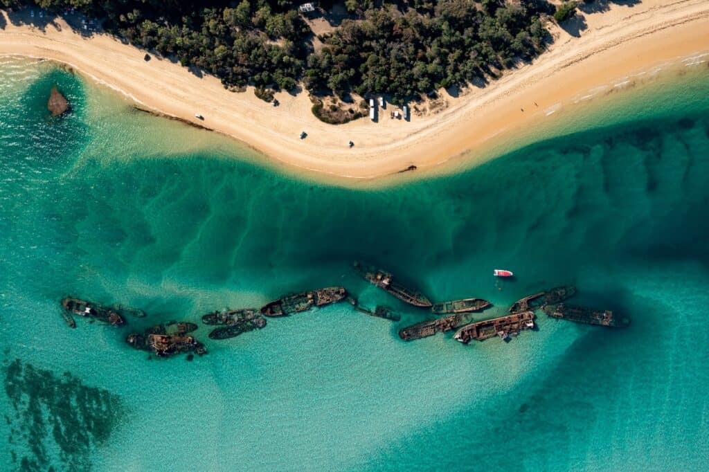 Moreton Island Above The Wrecks