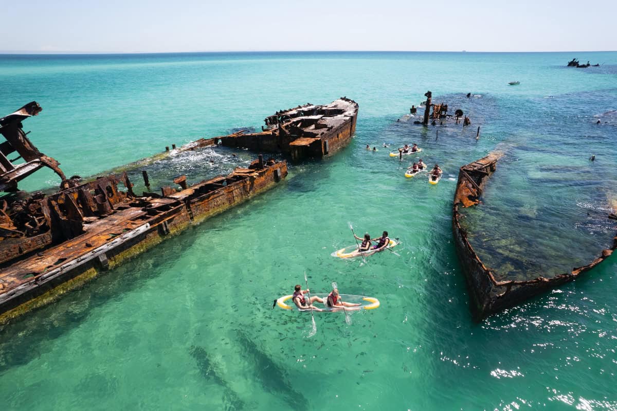 Kayaking the Tangalooma Wrecks