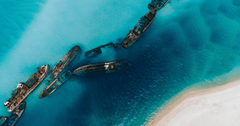 Moreton Island bird's eye view