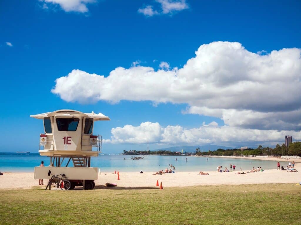 Ala Moana Beach Park - one of the best beaches in Oahu