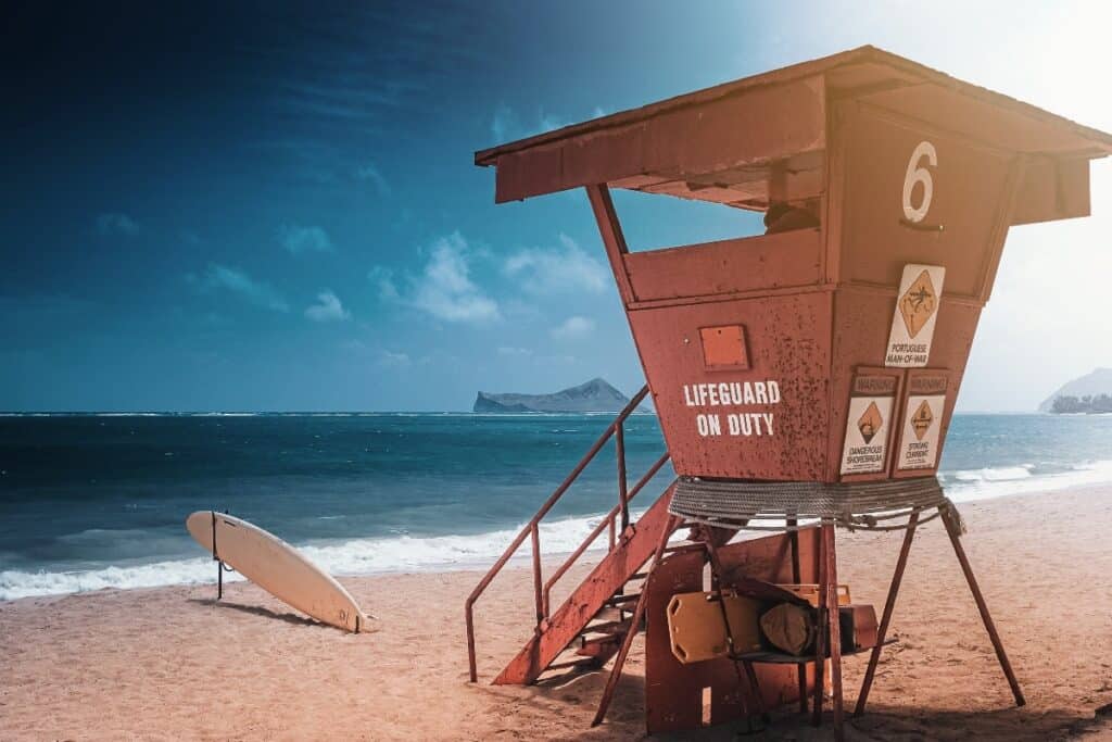 lifeguard station on the beach