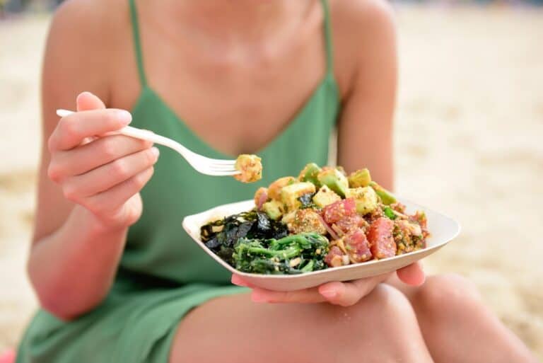 Poke Bowl as part of Oahu Itinerary and one of the best street foods in oahu Hawaii