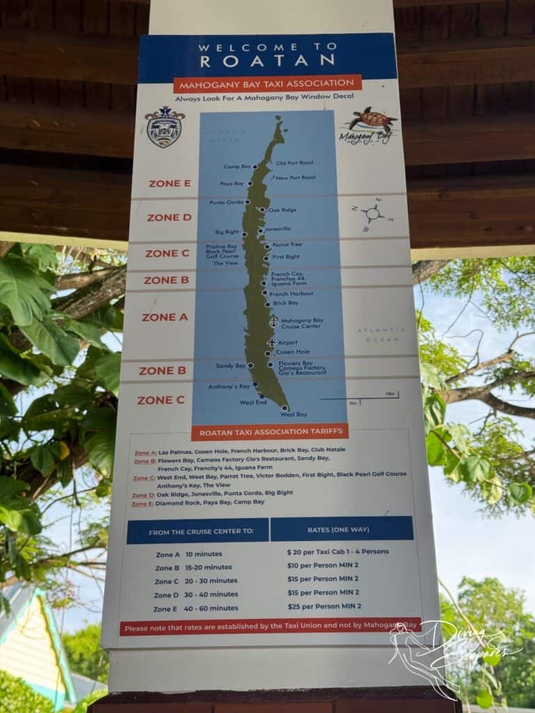 Image of the island of Roatan