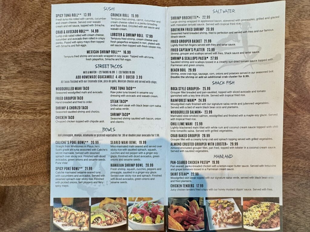 Restaurants by Jacksonville Beach - Menu of Salt Life Food Shack