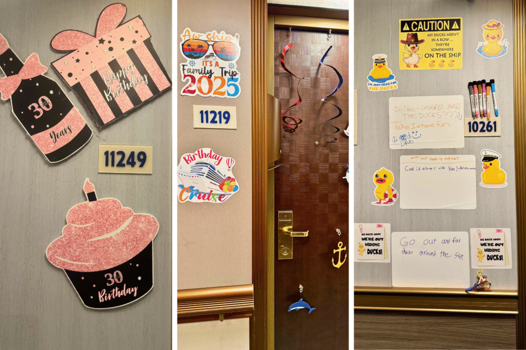 Carnival Cruise Door Decorations and Ducks