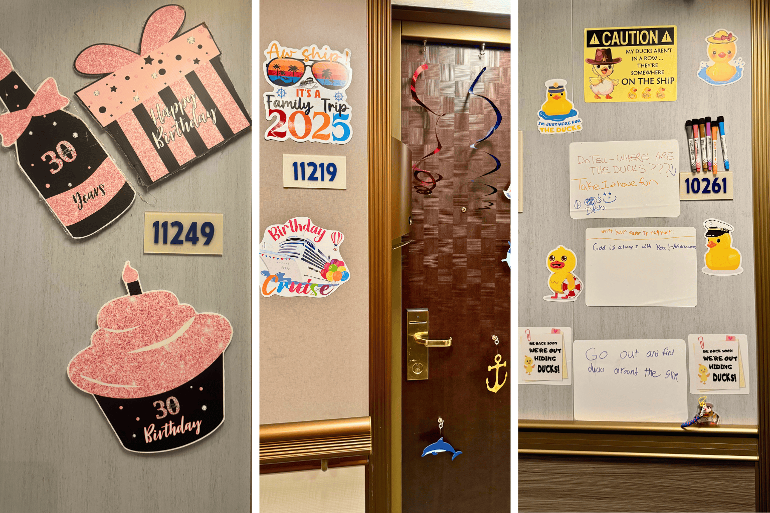 Carnival Cruise Door Decorations and Ducks
