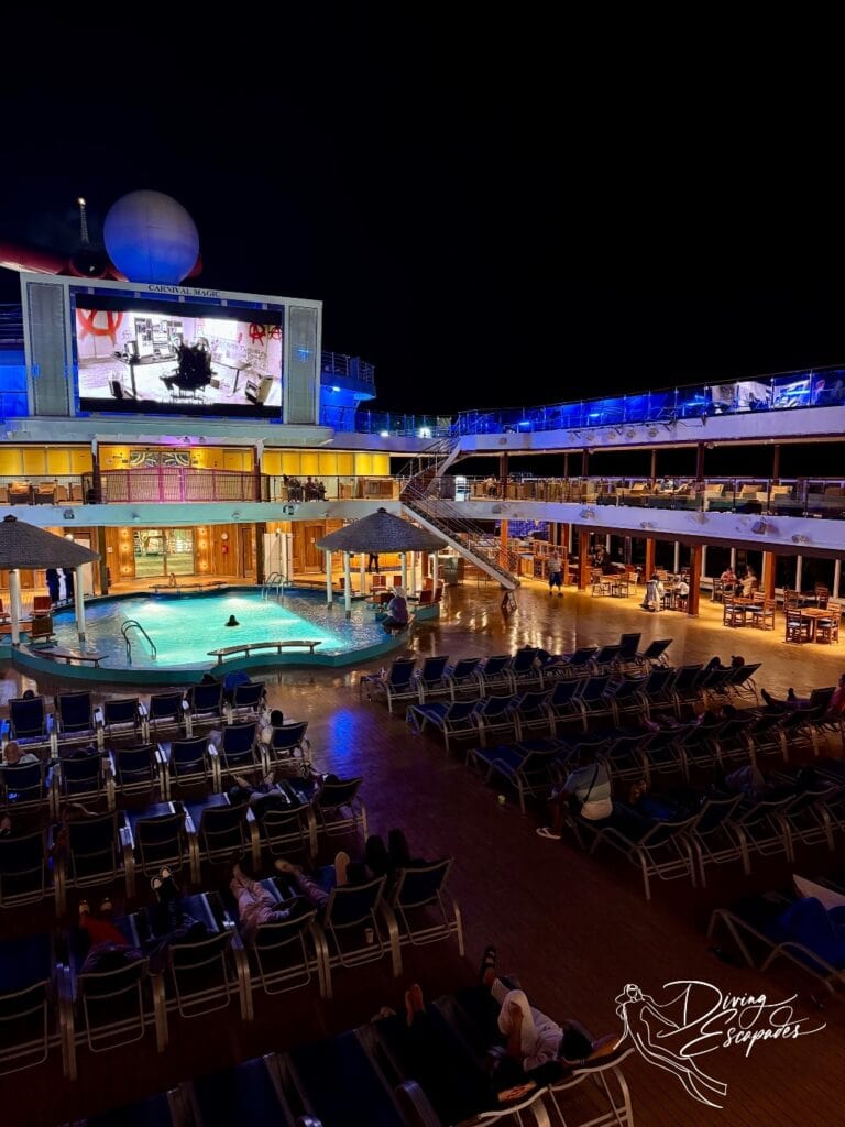 Movie night in Carnival Cruise