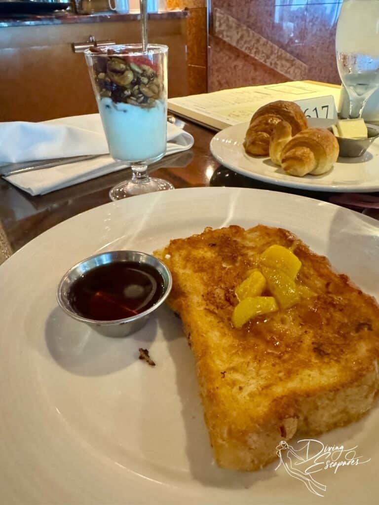 French toast and parfait during Carnival Cruise's Sea Day Brunch