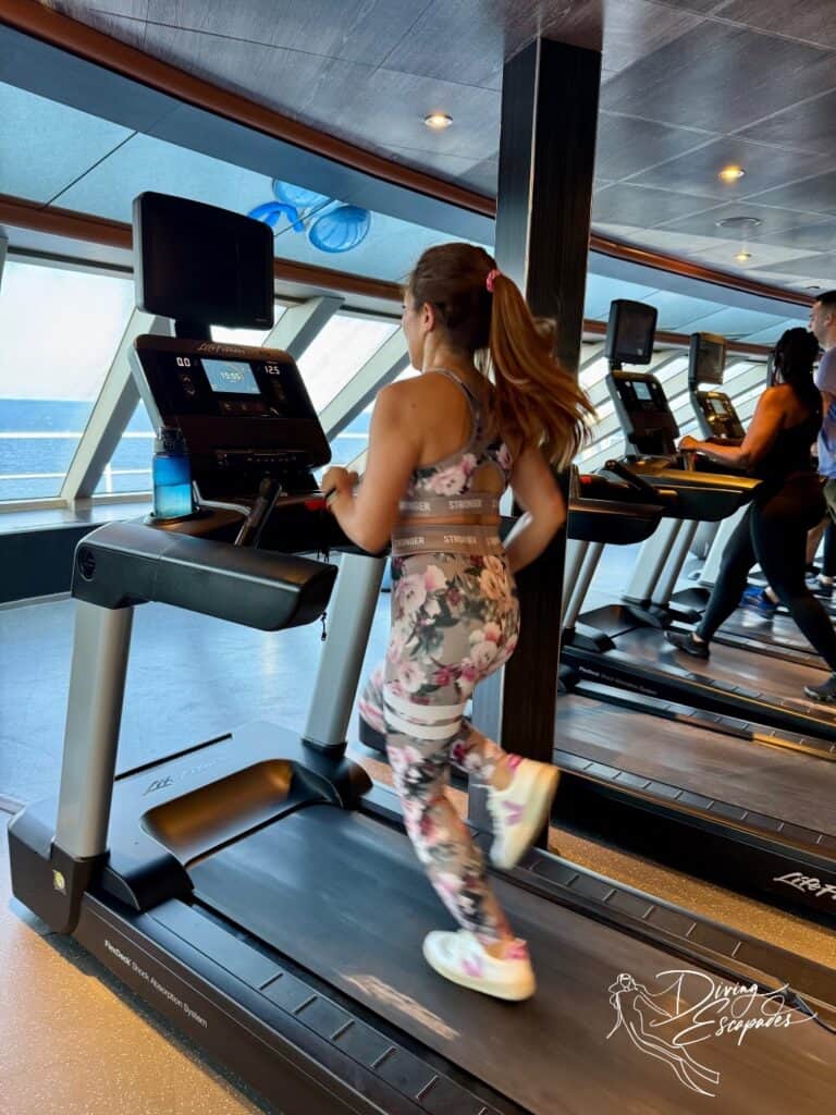 Gym with ocean view at the Carnival Magic made the cruise really good