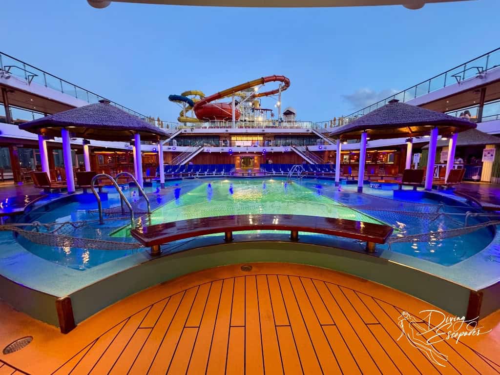 Nice outdoor pool area makes Carnival Cruise sounds good