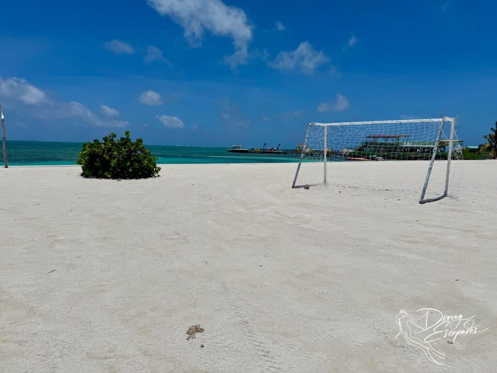 white sand beach at Caye Caulker Belize