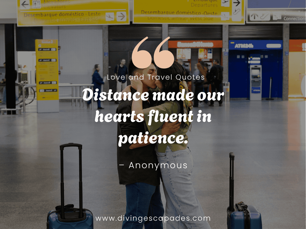 Love and Travel Quotes and Captions for long-distance couples