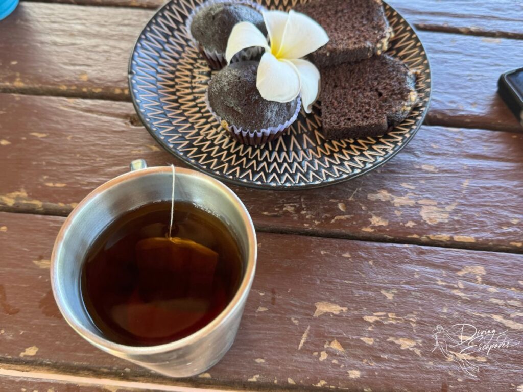 Surface interval tea and brownies