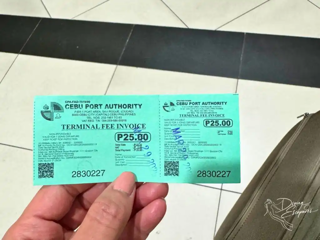 Terminal Fee - Cebu to Bohol Ferry