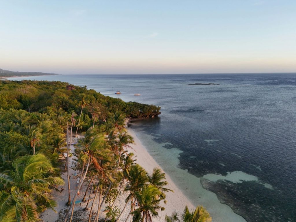 Aerial view of Siquijor beach.